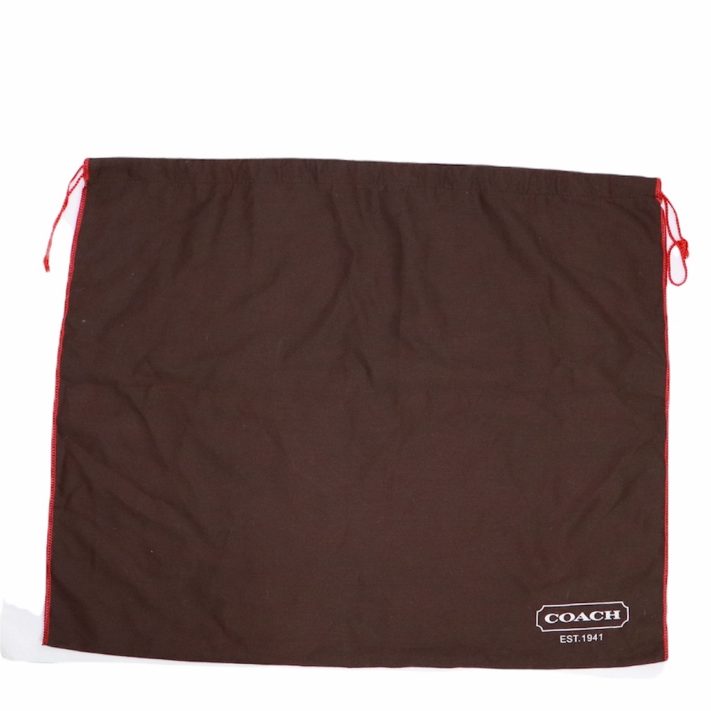 Coach Brown Red Drawstring Dust Bag 16x13.5”